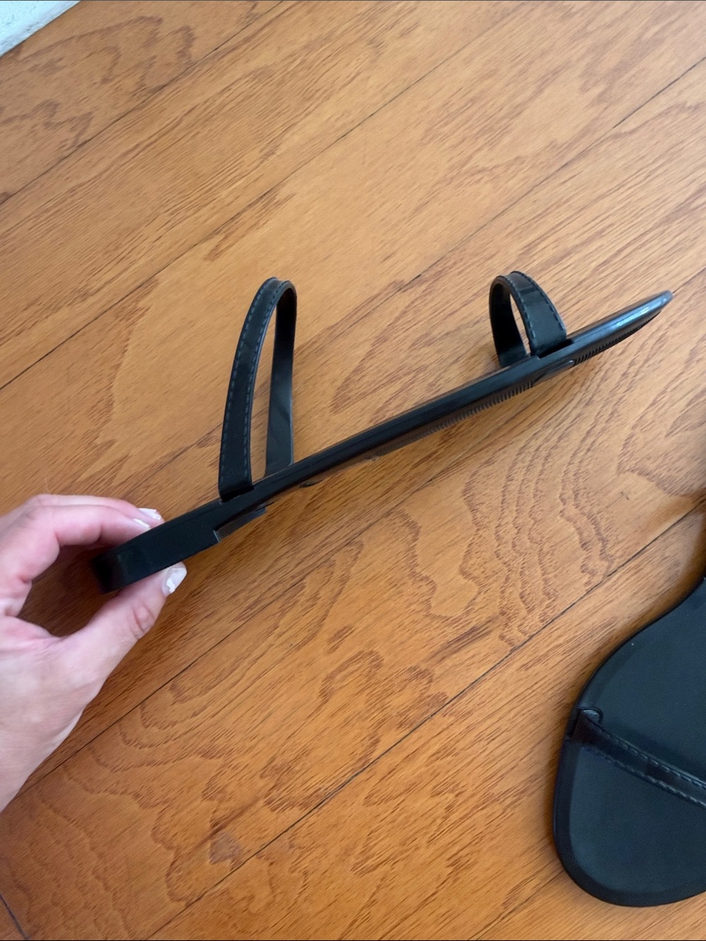 Stuart Weitzman Sawyer Black Jelly Slide Sandals 6 - Picture 7 of 8